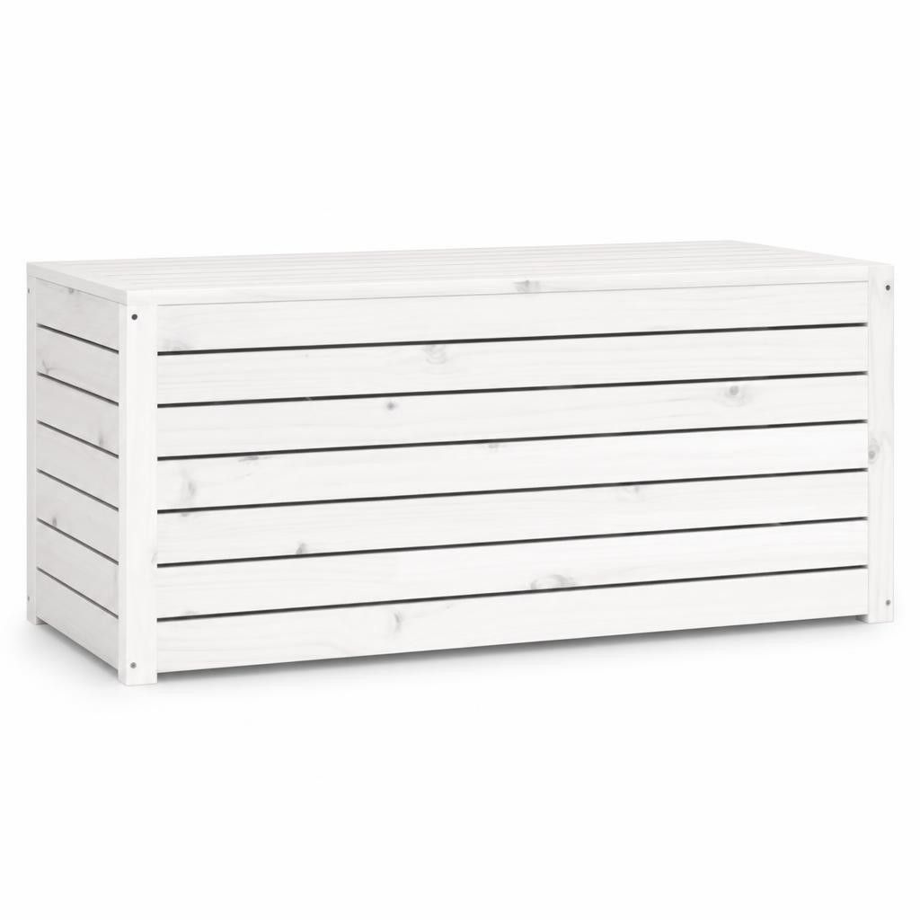 Contenitore Giardino Bianco 101x50,5x46,5cm Legno Massello Pino
